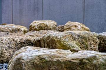 Some Big stones for the construction of a terrace