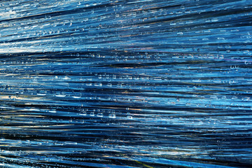 Rain drops on polyethylene film. Abstract background.
