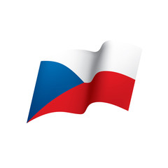 Czechia flag, vector illustration
