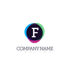 F letter logo template modern