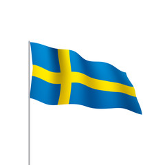 Sweden flag, vector illustration