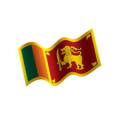 Sri Lanka flag, vector illustration