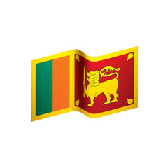 Sri Lanka flag, vector illustration
