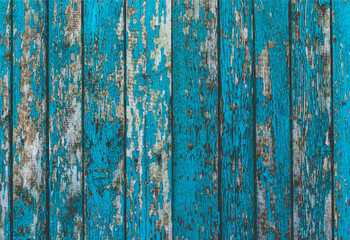 Horizontal background of the old vertical boards are painted in light blue color