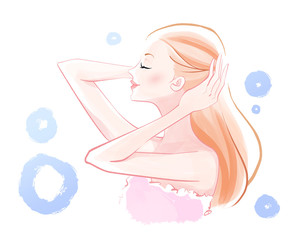 ヘッドスパ　水色シャボン