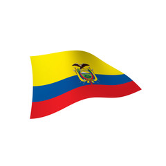 Naklejka premium Ecuador flag, vector illustration
