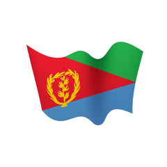 Fototapeta premium Eritrea flag, vector illustration