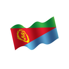 Obraz premium Eritrea flag, vector illustration