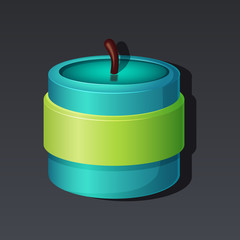 Game icon of candle in cartoon style. Bright design for app user interface. Candle of magic, spell, call, witchcraft, enchantment, necromancy. Vector illustration for Icons Collection.