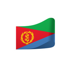 Fototapeta premium Eritrea flag, vector illustration