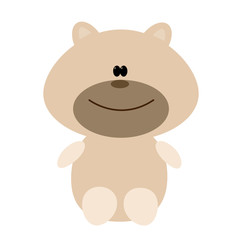 Bear toy icon on white