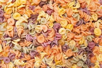 multicolored pasta background