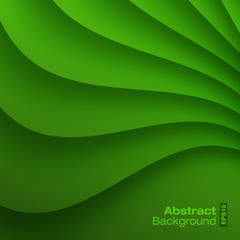 Green Wavy background. Vector illustration.