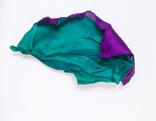 abstract green and purple fabric in motion