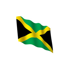 Jamaica flag, vector illustration