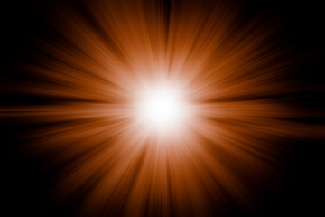 Gold light burst explosion for background