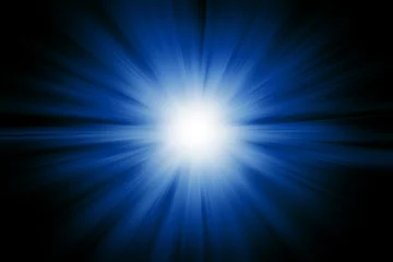 Foto auf Acrylglas Blue light burst explosion for background © mantinov