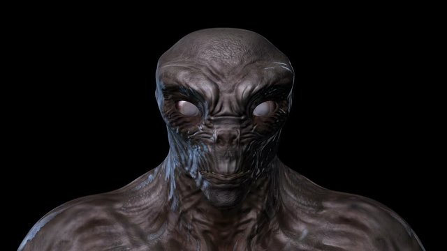 Digital 3D Animation of a morphing Creature Face