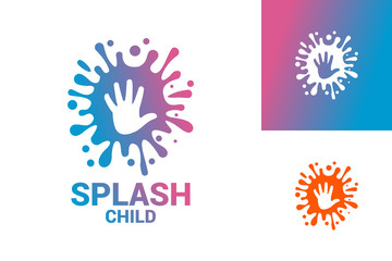Splash Child Logo Template Design Vector, Emblem, Design Concept, Creative Symbol, Icon