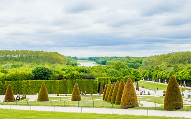 The Landscape of the Garden of Versailles in France. The Garden of Versailles is on the UNESCO World Heritage List.