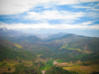 Panorama view to Atlas mountains and valley, Morocco