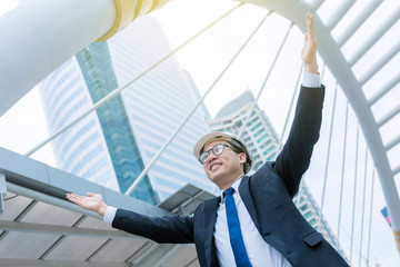 Engineer have hapiness when his work sucess.