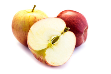 Apfel Äpfel isoliert freigestellt auf weißen Hintergrund, Freisteller