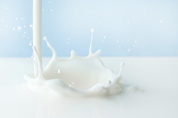 Pouring milk splash