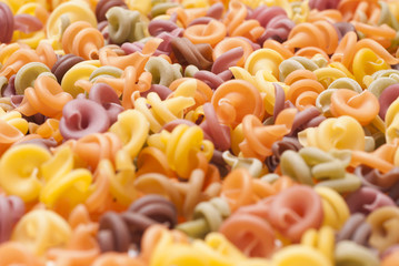 multicolored pasta background