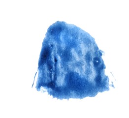 Abstract watercolor texture stain with splashes and spatters. Vectot acrylic brush