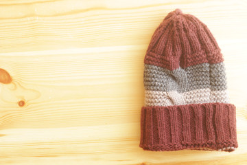 Garnet cap on wooden table