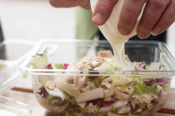 salade industrielle à consommer en extérieur