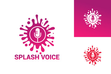 Splash Voice Logo Template Design Vector, Emblem, Design Concept, Creative Symbol, Icon
