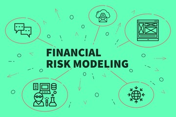 Business illustration showing the concept of financial risk modeling