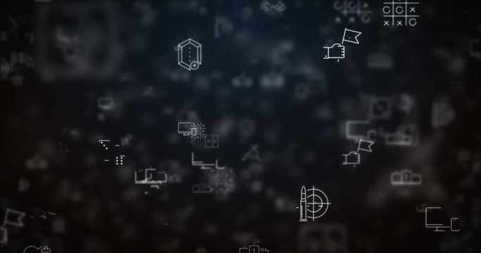 Loop moved video game icons background