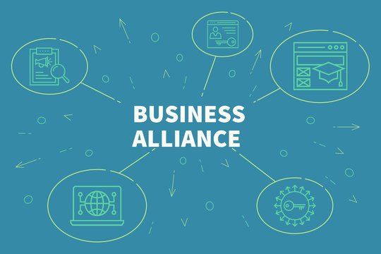 Business Illustration Showing The Concept Of Business Alliance