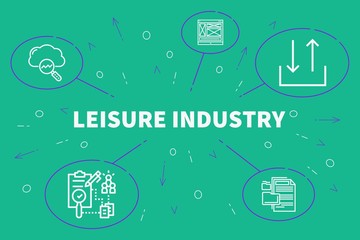 Business illustration showing the concept of leisure industry