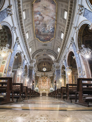 Obraz premium Church of Santa Maria in Madonna del Pozzo's street, Rome, Italy