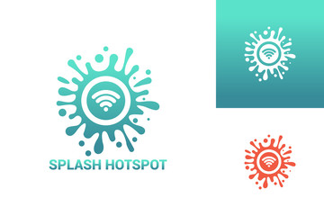 Splash Hotspot Logo Template Design Vector, Emblem, Design Concept, Creative Symbol, Icon