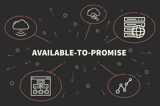 Business illustration showing the concept of available-to-promise