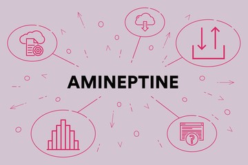 Business illustration showing the concept of amineptine