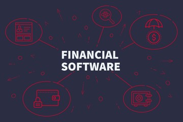 Business illustration showing the concept of financial software