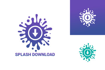 Splash Download Logo Template Design Vector, Emblem, Design Concept, Creative Symbol, Icon