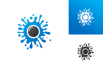 Splash Search Logo Template Design Vector, Emblem, Design Concept, Creative Symbol, Icon