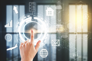 Future and media concept