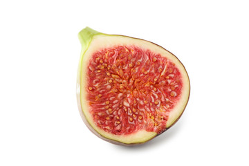 Ripe fig isolated on white background