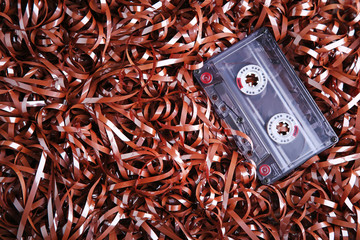 Old retro cassette tape