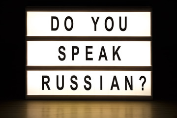 Do you speak Russian light box sign board