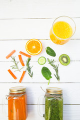 Fresh fruit and vegetable smoothie