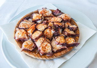 Galician style octopus, pulpo a la gallega
